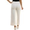 image:imageZac amp Rachel Womens Brushed Dty Wide Leg Crop with Functional Pockets and Tie WaistbandAntique White