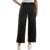 image:imageZac amp Rachel Womens Brushed Dty Wide Leg Crop with Functional Pockets and Tie WaistbandBlack