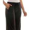 image:imageZac amp Rachel Womens Brushed Dty Wide Leg Crop with Functional Pockets and Tie WaistbandBlack