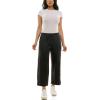 image:imageZac amp Rachel Womens Brushed Dty Wide Leg Crop with Functional Pockets and Tie WaistbandBlack