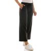 image:imageZac amp Rachel Womens Brushed Dty Wide Leg Crop with Functional Pockets and Tie WaistbandBlack