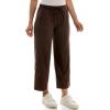 image:imageZac amp Rachel Womens Brushed Dty Wide Leg Crop with Functional Pockets and Tie WaistbandEspresso