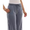 image:imageZac amp Rachel Womens Brushed Dty Wide Leg Crop with Functional Pockets and Tie WaistbandGrisaille