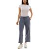 image:imageZac amp Rachel Womens Brushed Dty Wide Leg Crop with Functional Pockets and Tie WaistbandGrisaille