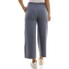 image:imageZac amp Rachel Womens Brushed Dty Wide Leg Crop with Functional Pockets and Tie WaistbandGrisaille