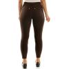 image:imageZac amp Rachel Womens Pull on Ankle Pant with Pocket StudsChocolate