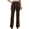 image:imageZac amp Rachel Womens Pull on Flare Leg Compression Pant with Front SeamChocolate