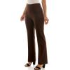 image:imageZac amp Rachel Womens Pull on Flare Leg Compression Pant with Front SeamChocolate