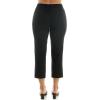 image:imageZac amp Rachel Womens Pull on Millenium Capri Pant with Elegant Triple Gold Button Ankle DetailBlack