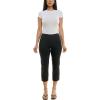 image:imageZac amp Rachel Womens Pull on Millenium Capri Pant with Elegant Triple Gold Button Ankle DetailBlack