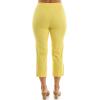image:imageZac amp Rachel Womens Pull on Millenium Capri Pant with Elegant Triple Gold Button Ankle DetailLemon Drop