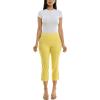image:imageZac amp Rachel Womens Pull on Millenium Capri Pant with Elegant Triple Gold Button Ankle DetailLemon Drop