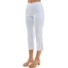 image:imageZac amp Rachel Womens Pull on Millenium Capri Pant with Elegant Triple Gold Button Ankle DetailOptic White