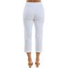 image:imageZac amp Rachel Womens Pull on Millenium Capri Pant with Elegant Triple Gold Button Ankle DetailOptic White