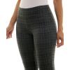image:imageZac amp Rachel Womens Pull on Pattern Compression Ponte Slim Leg Ankle PantGreyBlack Scratch Plaid