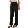image:imageZac amp Rachel Womens Pull on Wide Leg Compression Ponte Pant with Symmetric Button DetailBlack