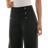 image:imageZac amp Rachel Womens Pull on Wide Leg Compression Ponte Pant with Symmetric Button DetailBlack