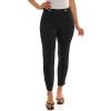 image:imageZac amp Rachel Womens Pullon Ankle Length Pant with Front Seam and Waist Button TabsBlack