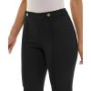 image:imageZac amp Rachel Womens Pullon Ankle Length Pant with Front Seam and Waist Button TabsBlack
