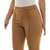 image:imageZac amp Rachel Womens Pullon Ankle Length Pant with Front Seam and Waist Button TabsBrown