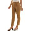 image:imageZac amp Rachel Womens Pullon Ankle Length Pant with Front Seam and Waist Button TabsBrown