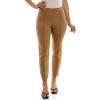 image:imageZac amp Rachel Womens Pullon Ankle Length Pant with Front Seam and Waist Button TabsBrown