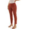 image:imageZac amp Rachel Womens Pullon Ankle Length Pant with Front Seam and Waist Button TabsRed