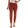 image:imageZac amp Rachel Womens Pullon Ankle Length Pant with Front Seam and Waist Button TabsRed