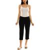 image:imageZac amp Rachel Womens Pullon Slim Leg Crop PantBlack