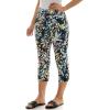 image:imageZac amp Rachel Womens Pullon Slim Leg Crop PantBlack Multi Rose