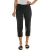 image:imageZac amp Rachel Womens Pullon Slim Leg Crop PantBlackWhite