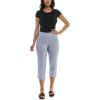 image:imageZac amp Rachel Womens Pullon Slim Leg Crop PantBlueWhite