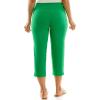 image:imageZac amp Rachel Womens Pullon Slim Leg Crop PantBright Green