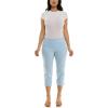 image:imageZac amp Rachel Womens Pullon Slim Leg Crop PantHeathered Riviera