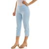 image:imageZac amp Rachel Womens Pullon Slim Leg Crop PantHeathered Riviera