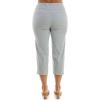 image:imageZac amp Rachel Womens Pullon Slim Leg Crop PantHeathered Smoke