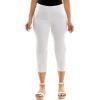 image:imageZac amp Rachel Womens Pullon Slim Leg Crop PantOptic White