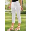 image:imageZac amp Rachel Womens Pullon Slim Leg Crop PantOptic White