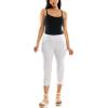 image:imageZac amp Rachel Womens Pullon Slim Leg Crop PantOptic White