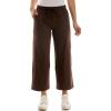 image:imageZac amp Rachel Womens Brushed Dty Wide Leg Crop with Functional Pockets and Tie WaistbandEspresso