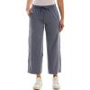 image:imageZac amp Rachel Womens Brushed Dty Wide Leg Crop with Functional Pockets and Tie WaistbandGrisaille