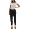 image:imageZac amp Rachel Womens Pullon Ankle Length Pant with Front Seam and Waist Button TabsBlack