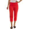 image:imageZac amp Rachel Womens Pullon Slim Leg Crop PantPoppy Red
