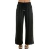 image:imageZac amp Rachel Womens Wide Leg Pull on Dty Knit Pant with Elastic Waist and Self Adjustable Tie BeltCasual PantsBlack