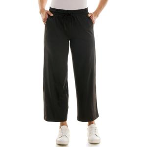 image:imageZac amp Rachel Womens Brushed Dty Wide Leg Crop with Functional Pockets and Tie WaistbandBlack