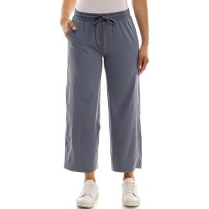 image:imageZac amp Rachel Womens Brushed Dty Wide Leg Crop with Functional Pockets and Tie WaistbandGrisaille