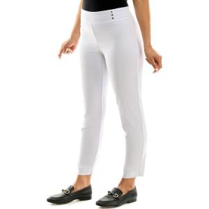 image:imageZac amp Rachel Womens Pull on Ankle Pant with Faux Back PocketsOptic White