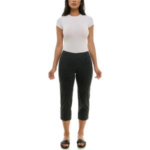 image:imageZac amp Rachel Womens Pullon Slim Leg Crop PantBlackWhite