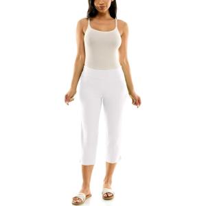 image:imageZac amp Rachel Womens Pullon Slim Leg Crop PantOptic White