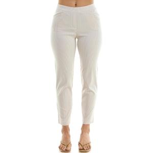 image:imageZac amp Rachel Womens Seersucker Millenium Ankle Length Pant with Front Half PocketKhakiWhite